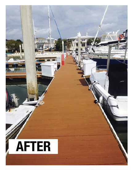 Acryfin Before and After Dock Restoration